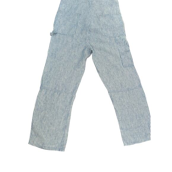Women’s Faherty Coastal Linen Summer Railroad Striped Overalls Small - Picture 5 of 7